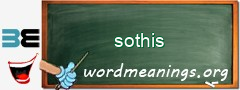 WordMeaning blackboard for sothis